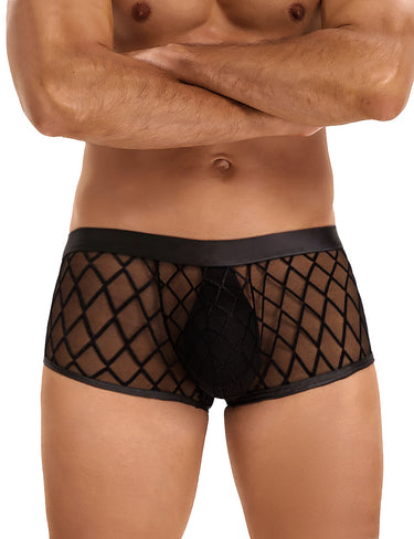 Men's Sheer Black Boxer Underwear: High-Quality & Sexy Design By Scandals